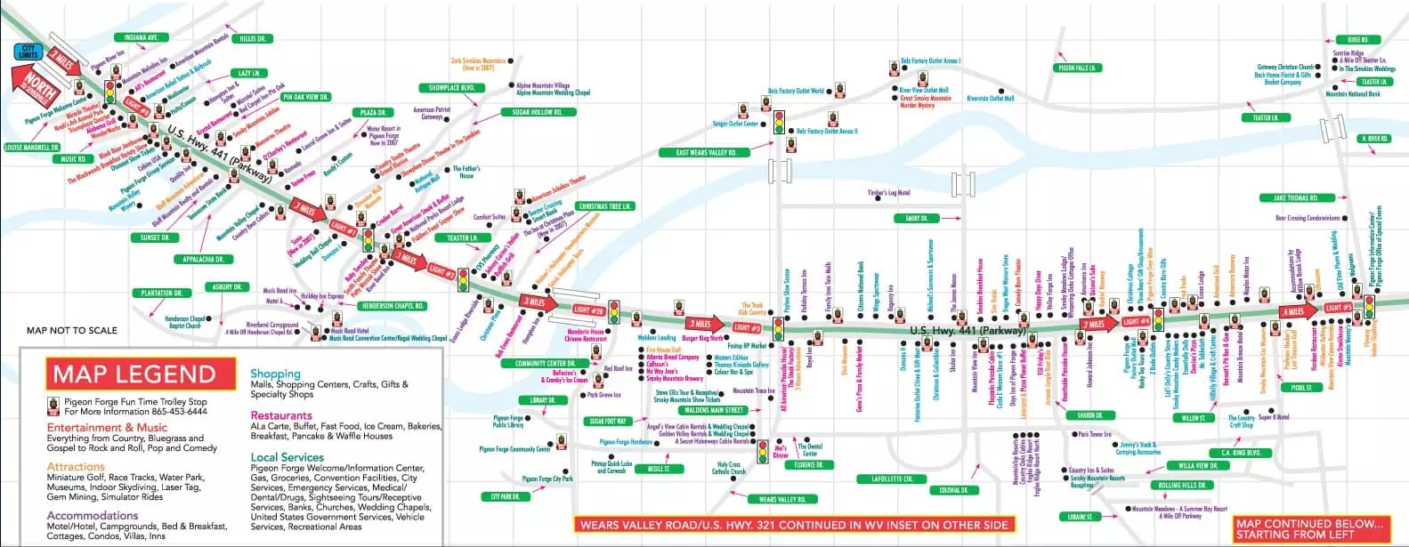 map of pigeon forge tn