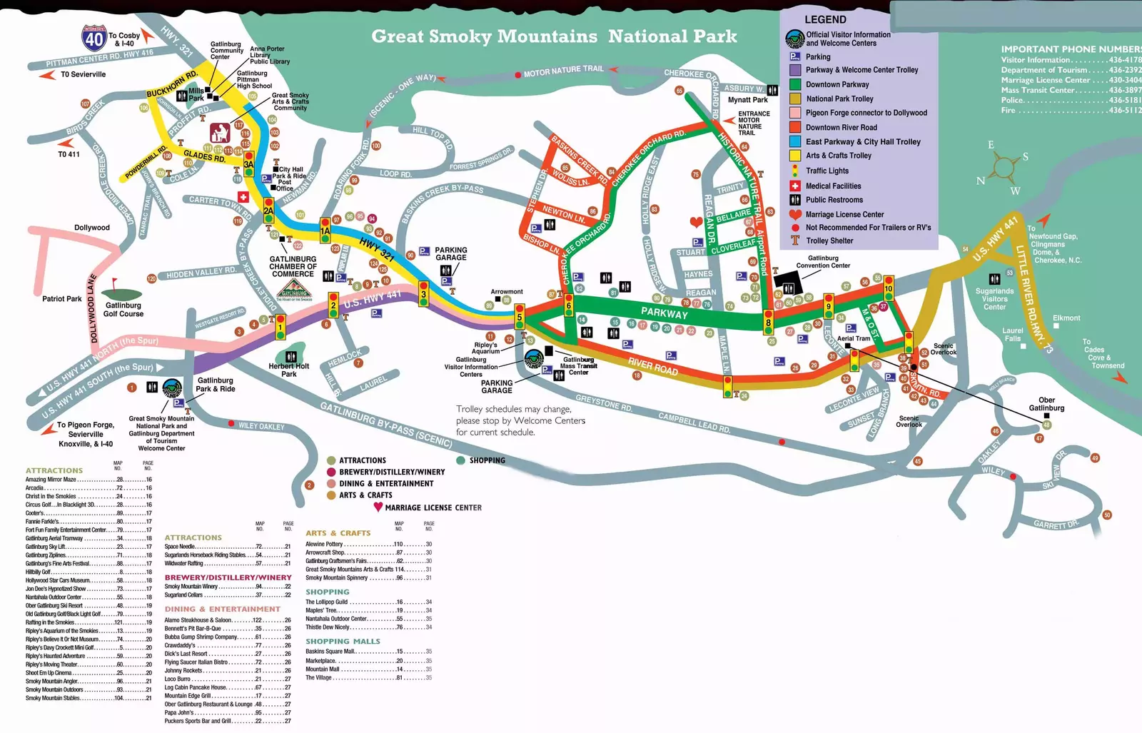 map of gatlinburg tn