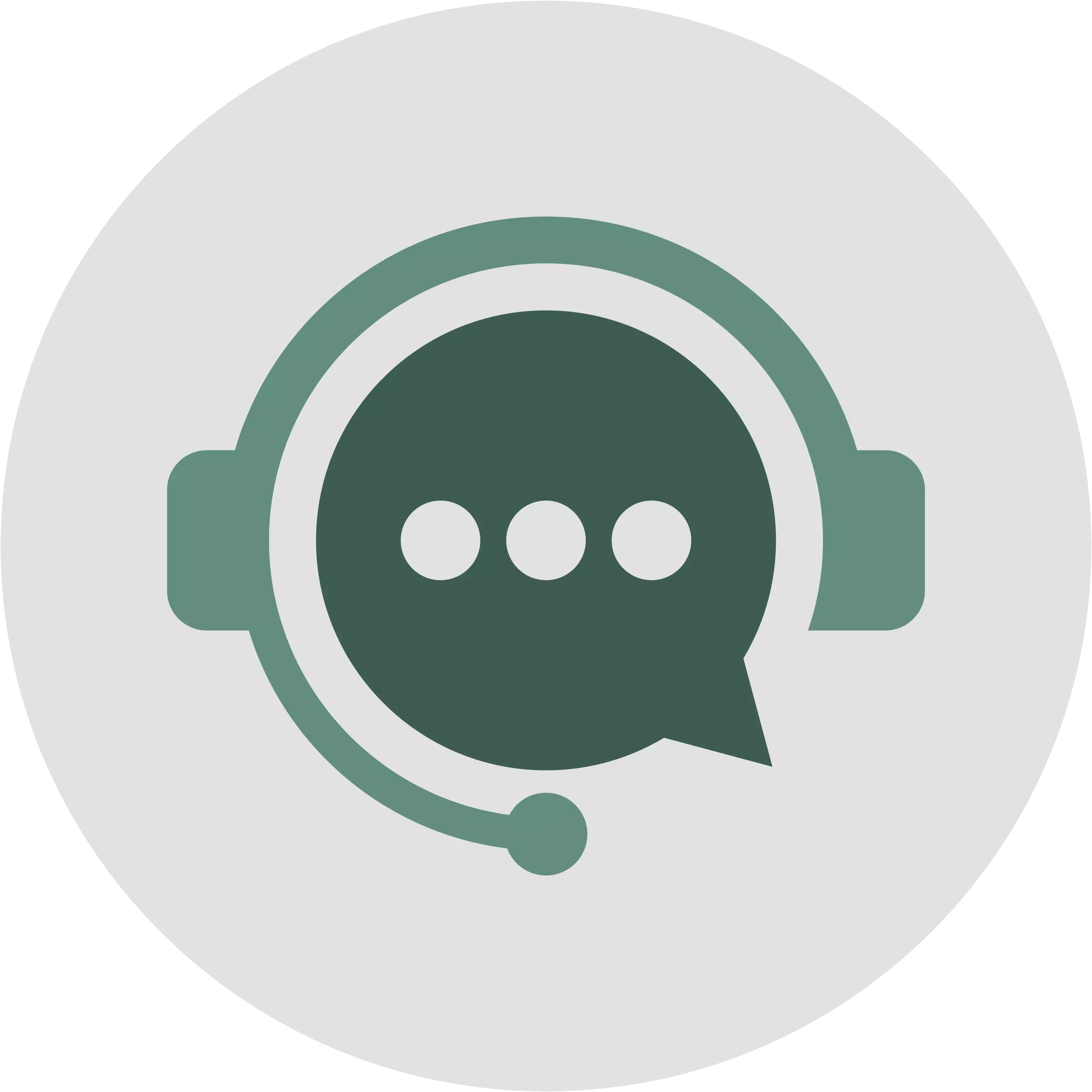 green customer service icon